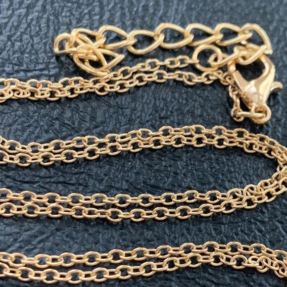 White Pink Hexagon Stone Pendant Necklace on Gold Tone Chain – Calm Energy - Picture 7 of 7